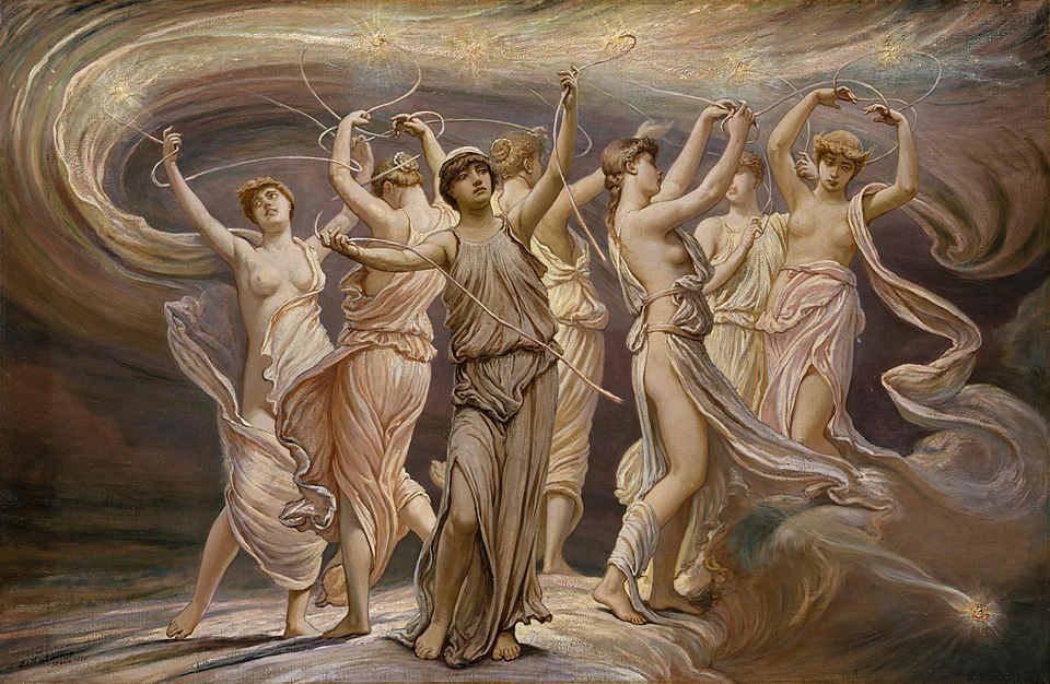 プレアデス姉妹を描いた油彩画（1885年）