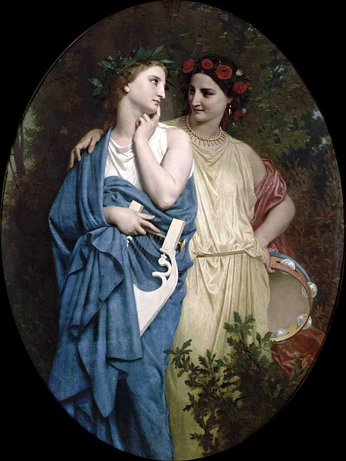 フィロメラとプロクネを描いた油彩画（1861年、William-Adolphe Bouguereau）