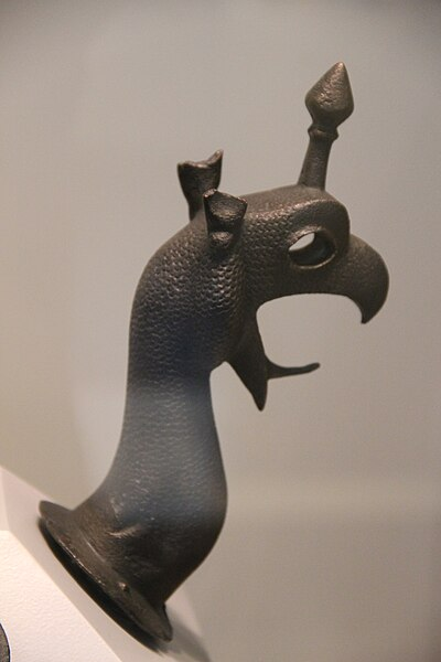 Ancient Greek Bronze Griffin Protome, circa 640-630 BC